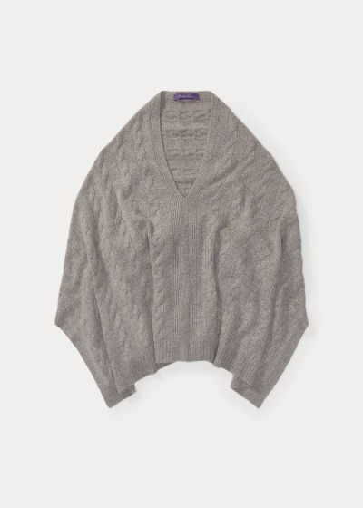 Ralph Lauren Cable Cashmere Poncho Dame Danmark (EFSVK7058)